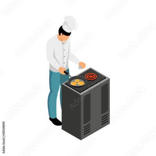 Isometric Chef Illustration