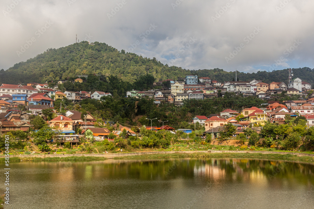Small pond in Phongsali town, Laos