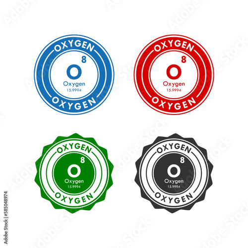 oxygen icon set. vector illustration in 4 colors options for web design