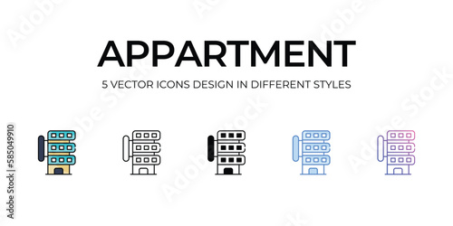 Appartment icon. Suitable for Web Page, Mobile App, UI, UX and GUI design.