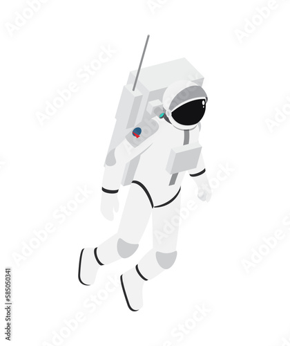Astronaut Isometric Illustration