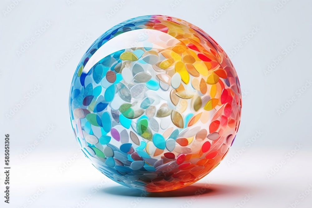 Multicolored sphere, ball - created with Generative AI technology Multicolored sphere, ball - created with Generative AI technology