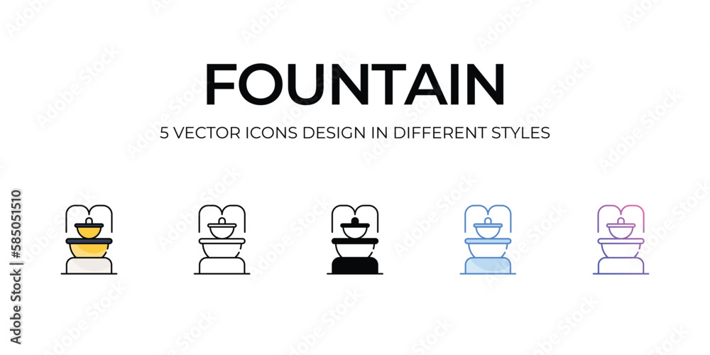 Fountain icon. Suitable for Web Page, Mobile App, UI, UX and GUI design. Fountain icon. Suitable for Web Page, Mobile App, UI, UX and GUI design.