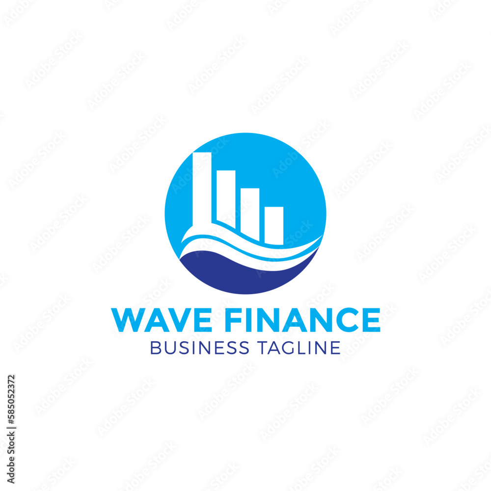Wave Financial premium logo design