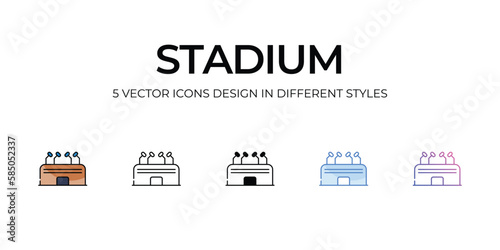 Stadium icon. Suitable for Web Page, Mobile App, UI, UX and GUI design.