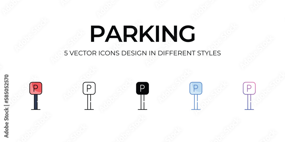 Parking icon. Suitable for Web Page, Mobile App, UI, UX and GUI design. Parking icon. Suitable for Web Page, Mobile App, UI, UX and GUI design.