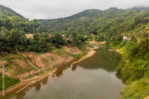 Nam Phak river in Muang Khua town, Laos