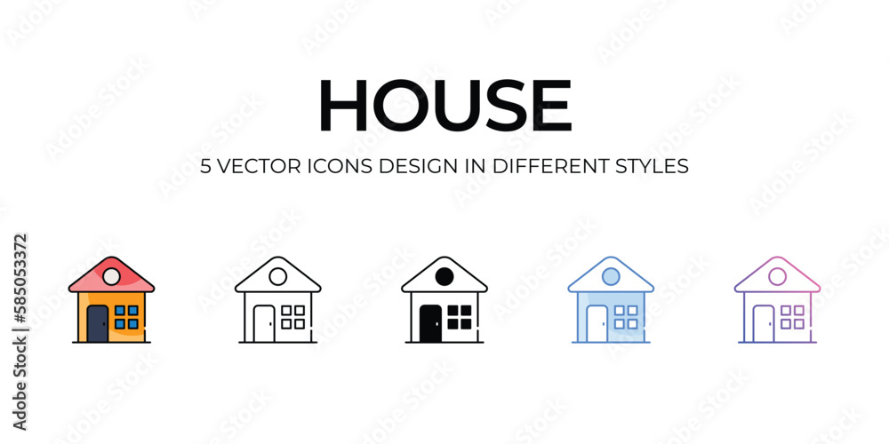 House icon. Suitable for Web Page, Mobile App, UI, UX and GUI design.