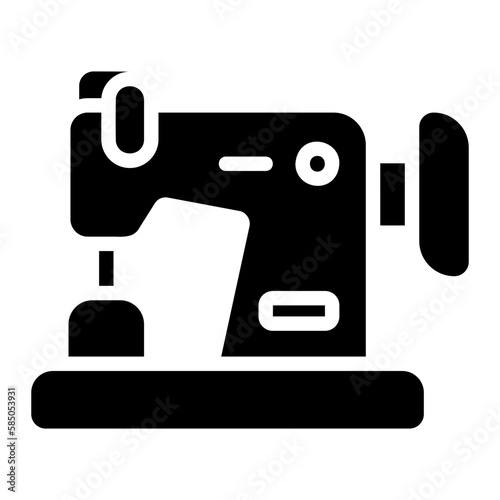 sewing machine glyph icon