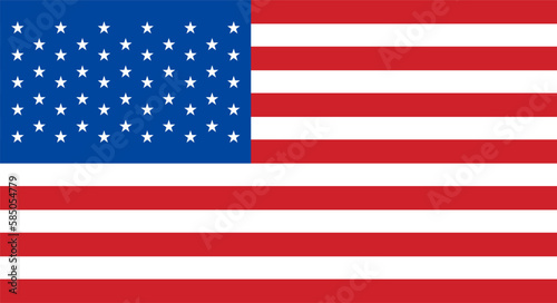 USA Flag America Sign Vector Icon Illustration