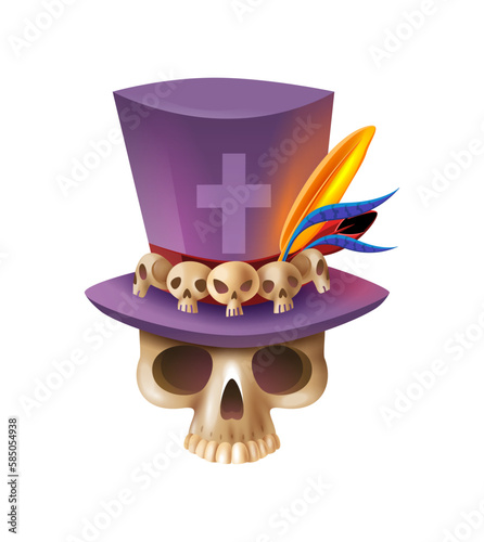 Realistic Voodoo Skull
