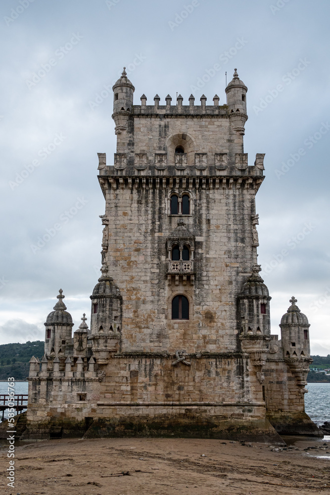 Tower of St Vincent, Torre de Belem in Lisbon, Portugal, Europe