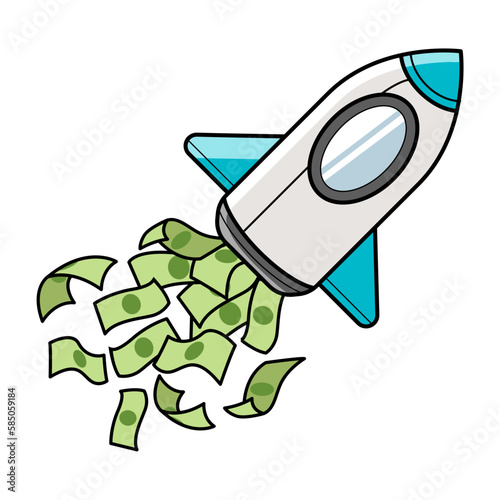 Rocket with money booster