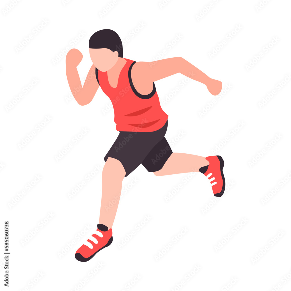 Isometric Man Jogging Isometric Man Jogging