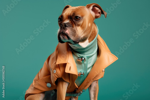 Dog high fashion, generative ai