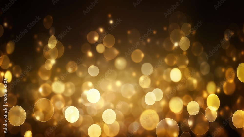 Obraz premium Luxurious gold bokeh background for awards and glamour events. Generative AI