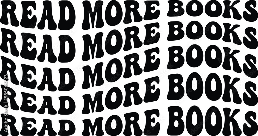 Read More Books Retro Wavy SVG