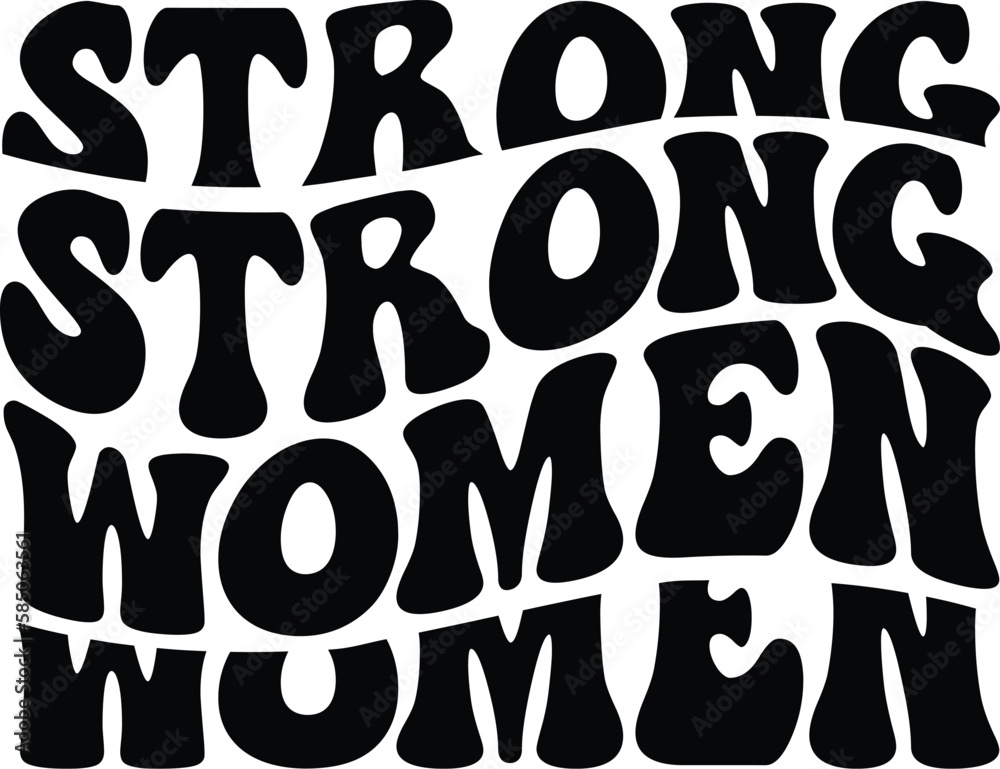 Strong Women Retro SVG