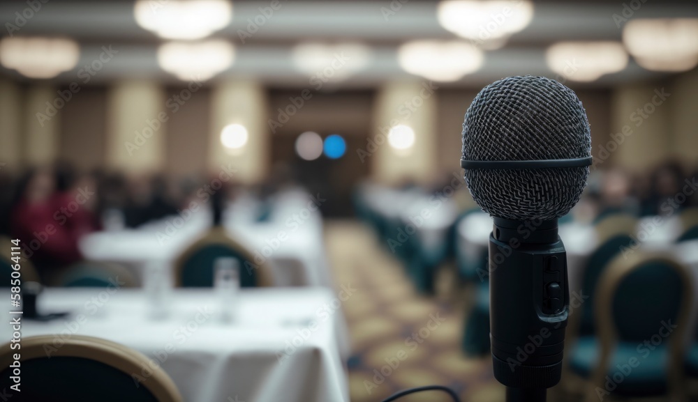 Microphone in Conference Seminar room , Generative Ai Microphone in Conference Seminar room , Generative Ai