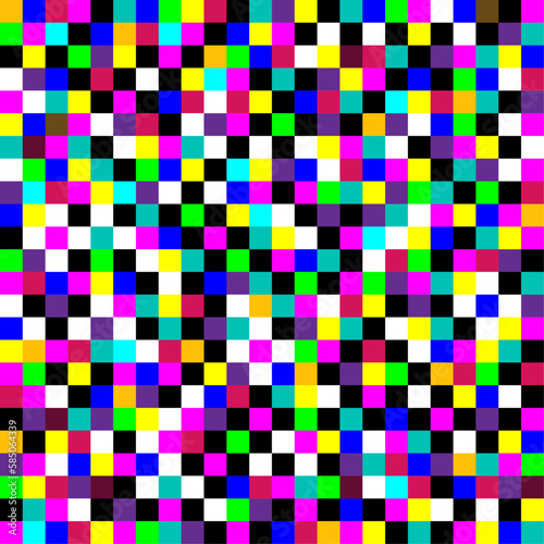 Colorful bright background with small squares.