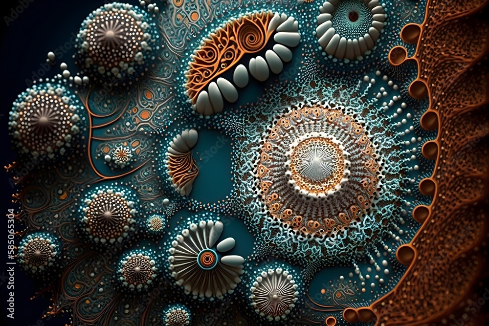 fractal cells background fractal cells background