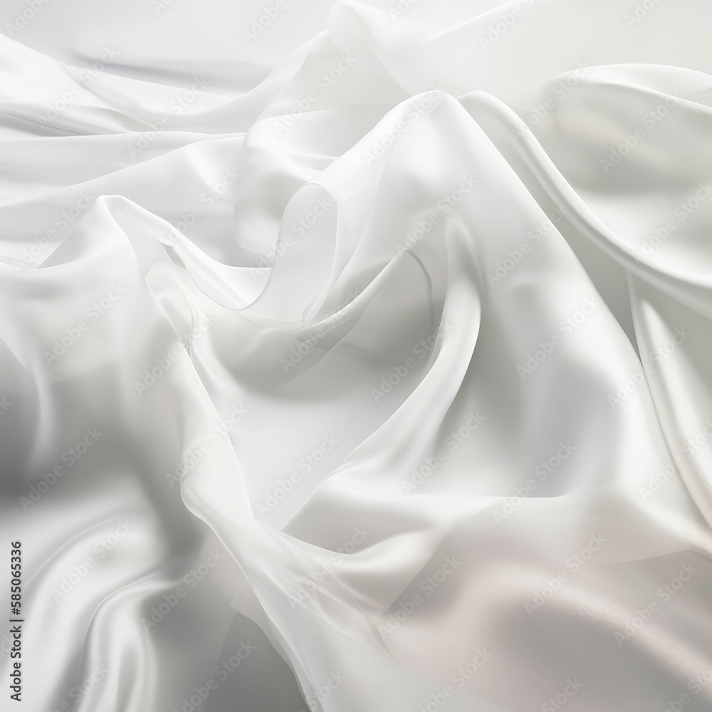 silk white shiny background, generative AI