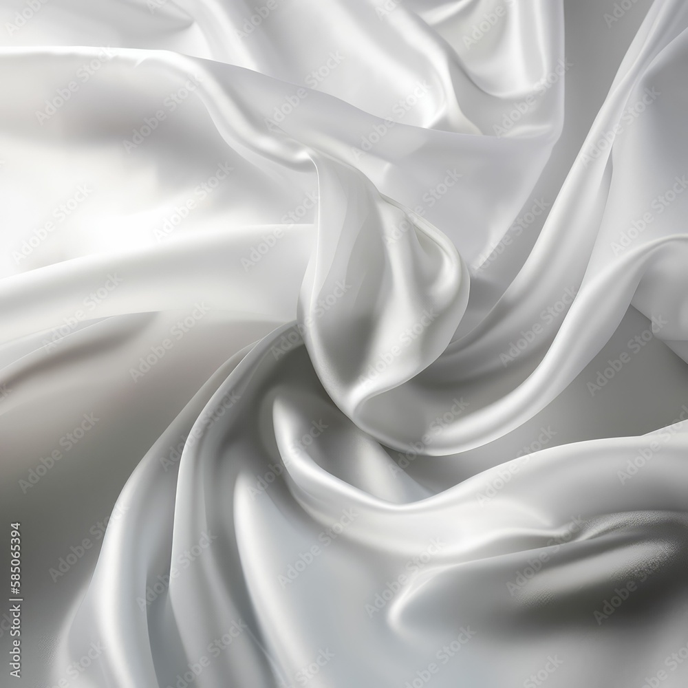 Obraz premium silk white shiny background, generative AI