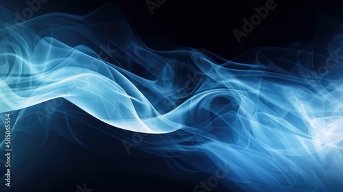 abstract blue smoky background, generative AI © legendexpert