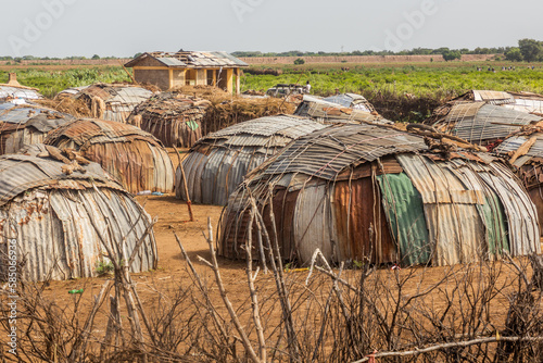 Daasanach tribe village near Omorate, Ethiopia photo