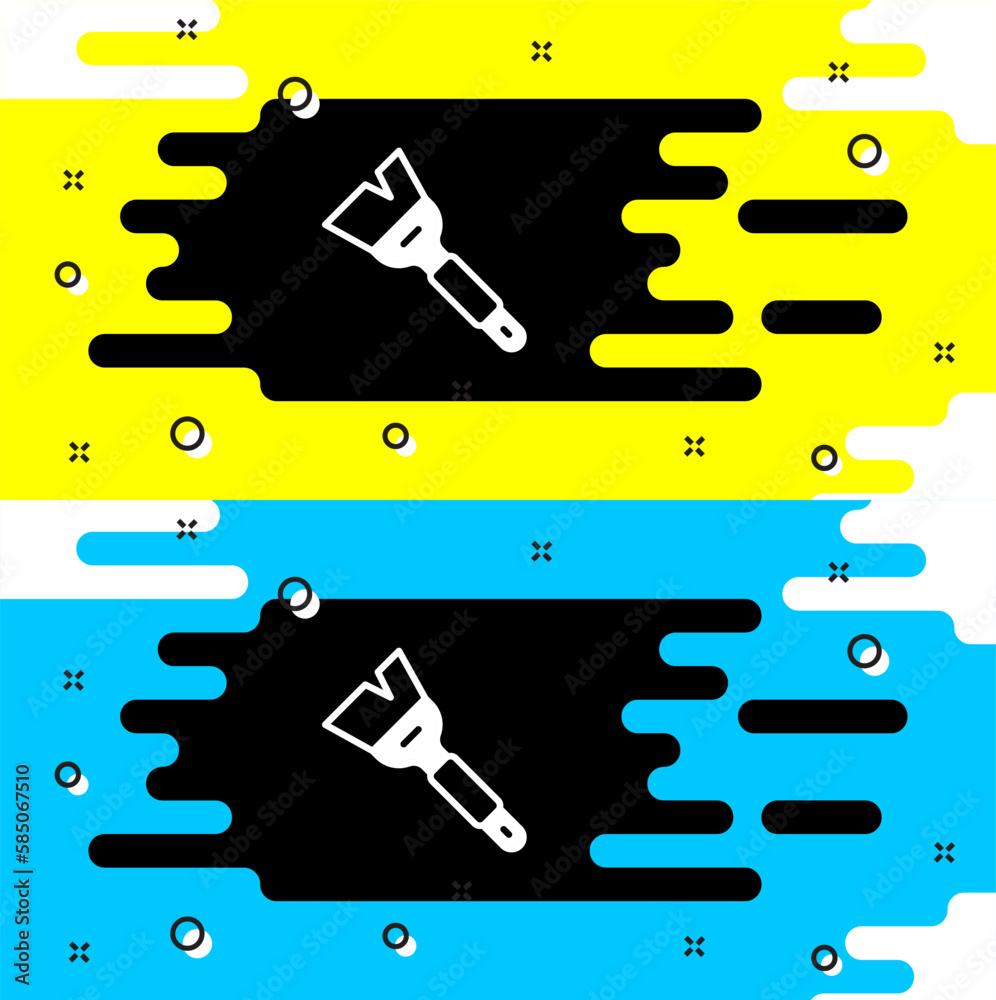 White Beekeeping brush icon isolated on black background. Tool of the beekeeper. Vector White Beekeeping brush icon isolated on black background. Tool of the beekeeper. Vector