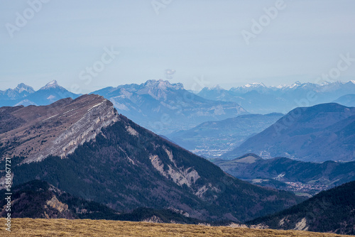 View of the South Vercors highlands, Combeau valley