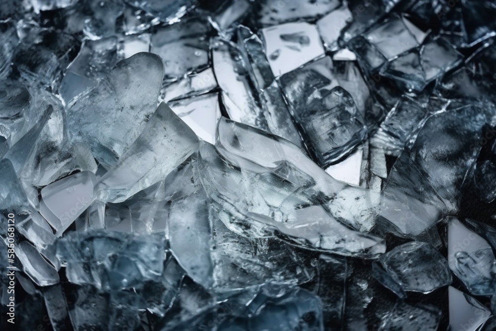 Broken ice texture background. AI generated Broken ice texture background. AI generated