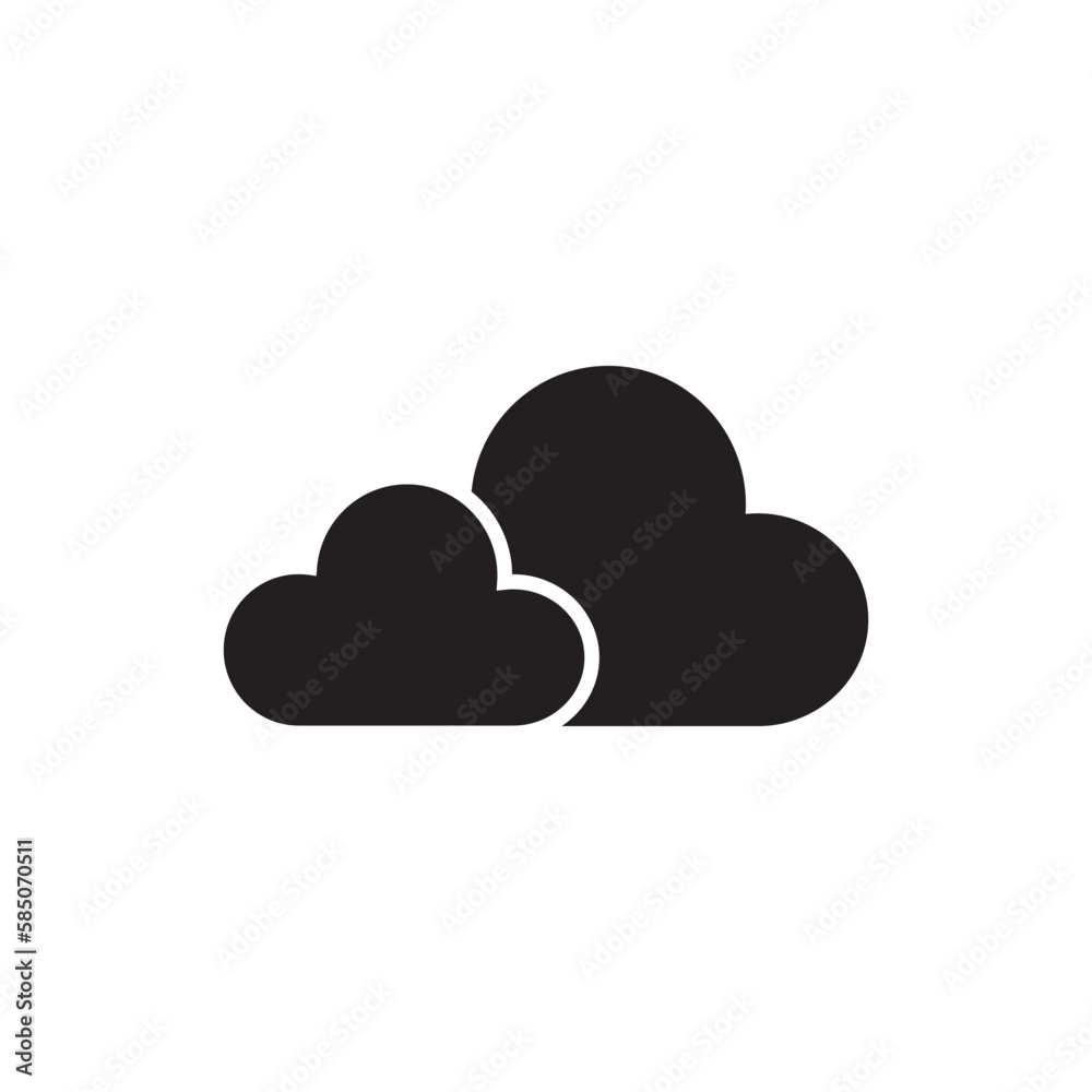 Cloud icon in trendy flat style isolated on black background. Clock icon page symbol for your website design Calender icon logo, app, UI. Vector illustration calender icon, EPS10. Cloud icon in trendy flat style isolated on black background. Clock icon page symbol for your website design Calender icon logo, app, UI. Vector illustration calender icon, EPS10.