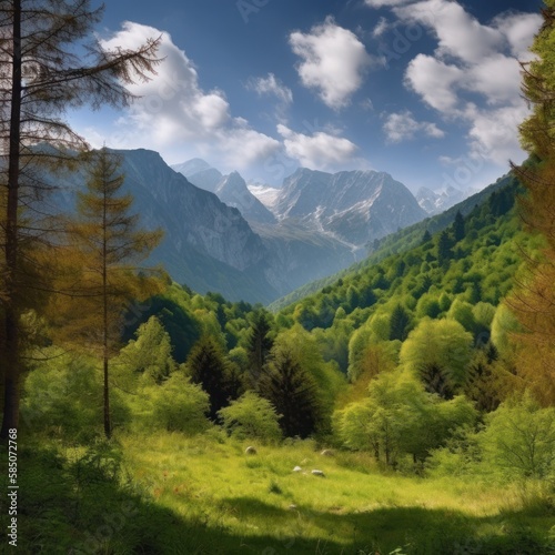 A beautiful clearing with a mountainous view © Damian Sobczyk