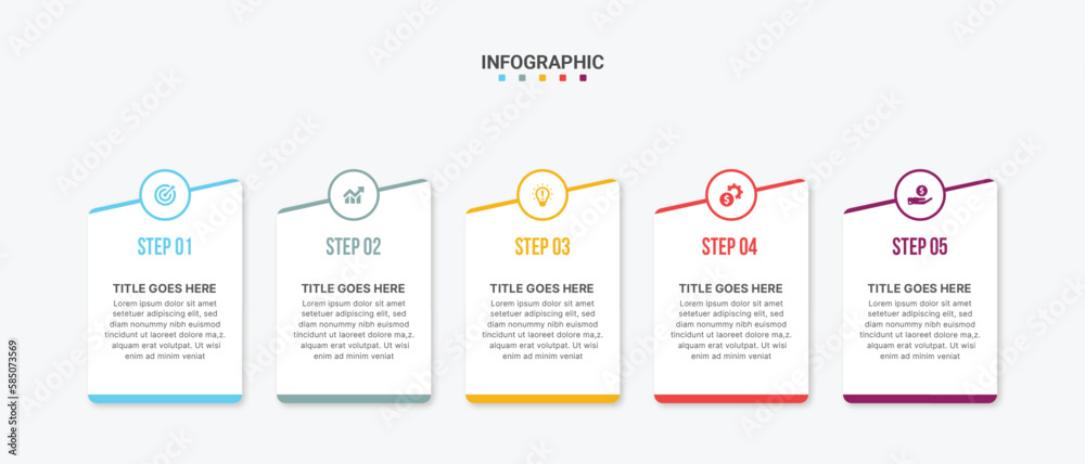 Five 5 Steps Options Business Infographic Template Design Five 5 Steps Options Business Infographic Template Design