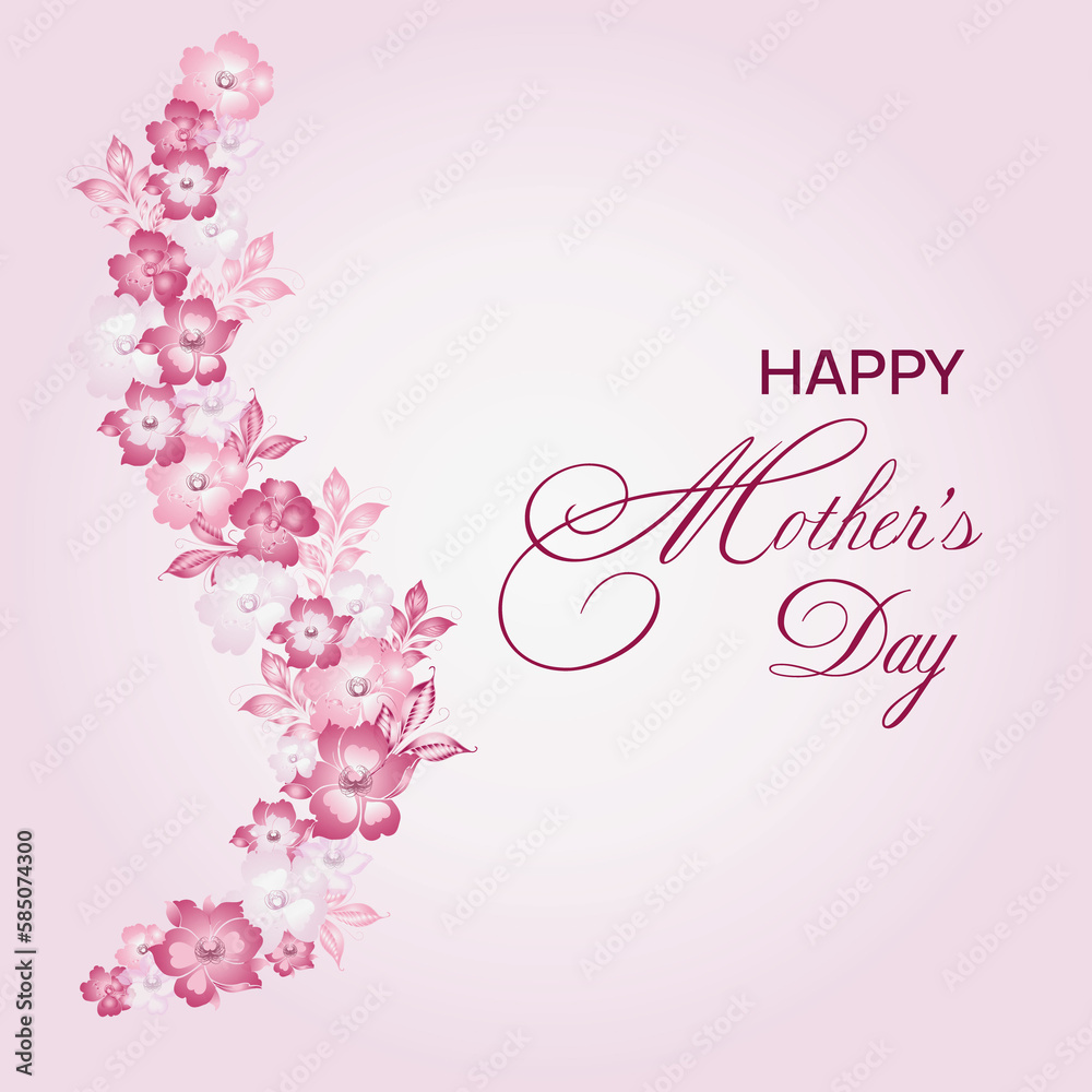 Gentle background for greetings decorated with flowers Gentle background for greetings decorated with flowers