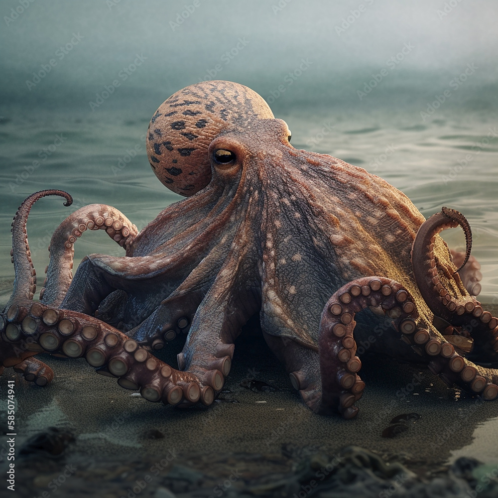 octopus on the beach