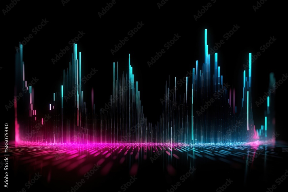 3d abstract neon background