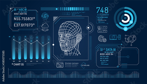 Set of infographic elements about data protection.