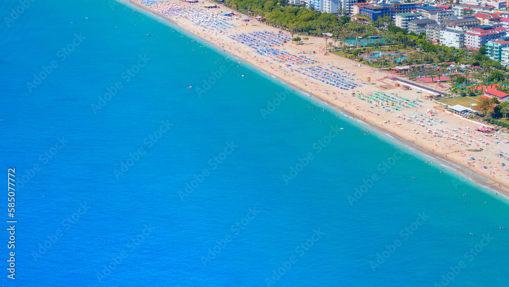 Aerial view of the Cleopatra beach in Alanya 