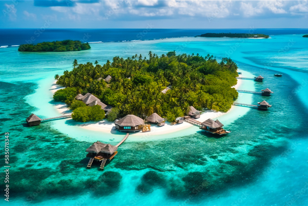 The Pristine White Sand Beaches And Turquoise Waters Of The Maldives 