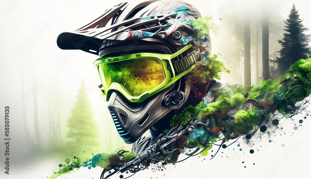 Forest green bike helmet hot sale