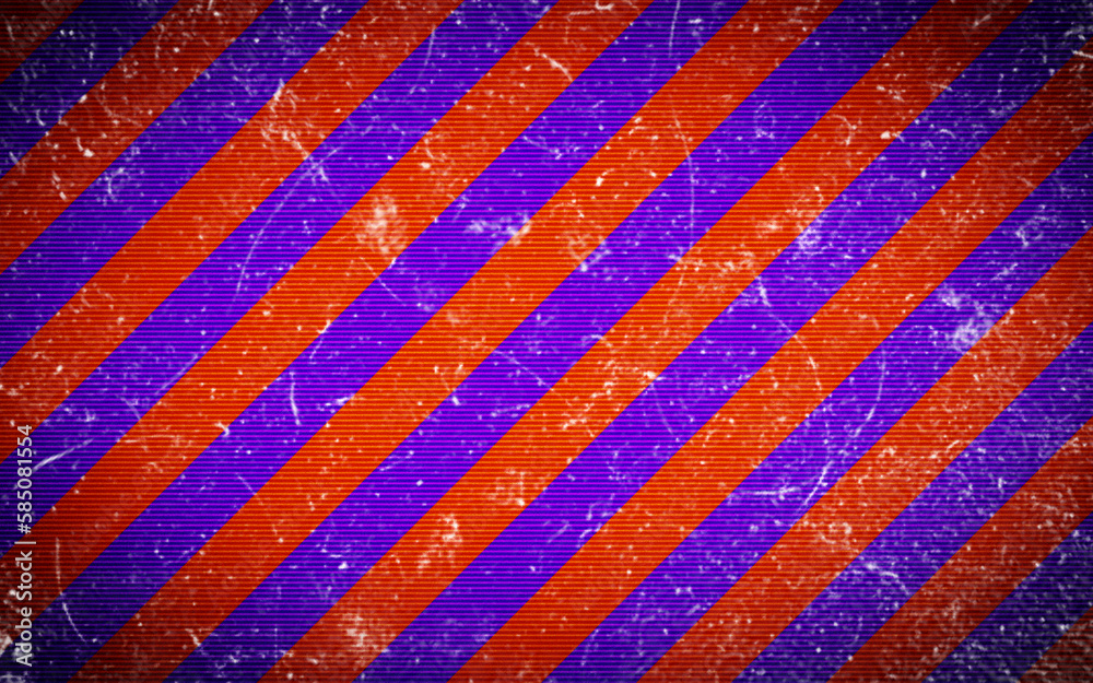Old and classic popular diagonal orange and violet pattern stripe