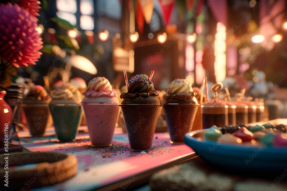 The ice cream bar was stocked with a wide range of flavors, including some unique and exotic options that many guests had never tried before The ice cream bar was stocked with a wide range of flavors, including some unique and exotic options that many guests had never tried before