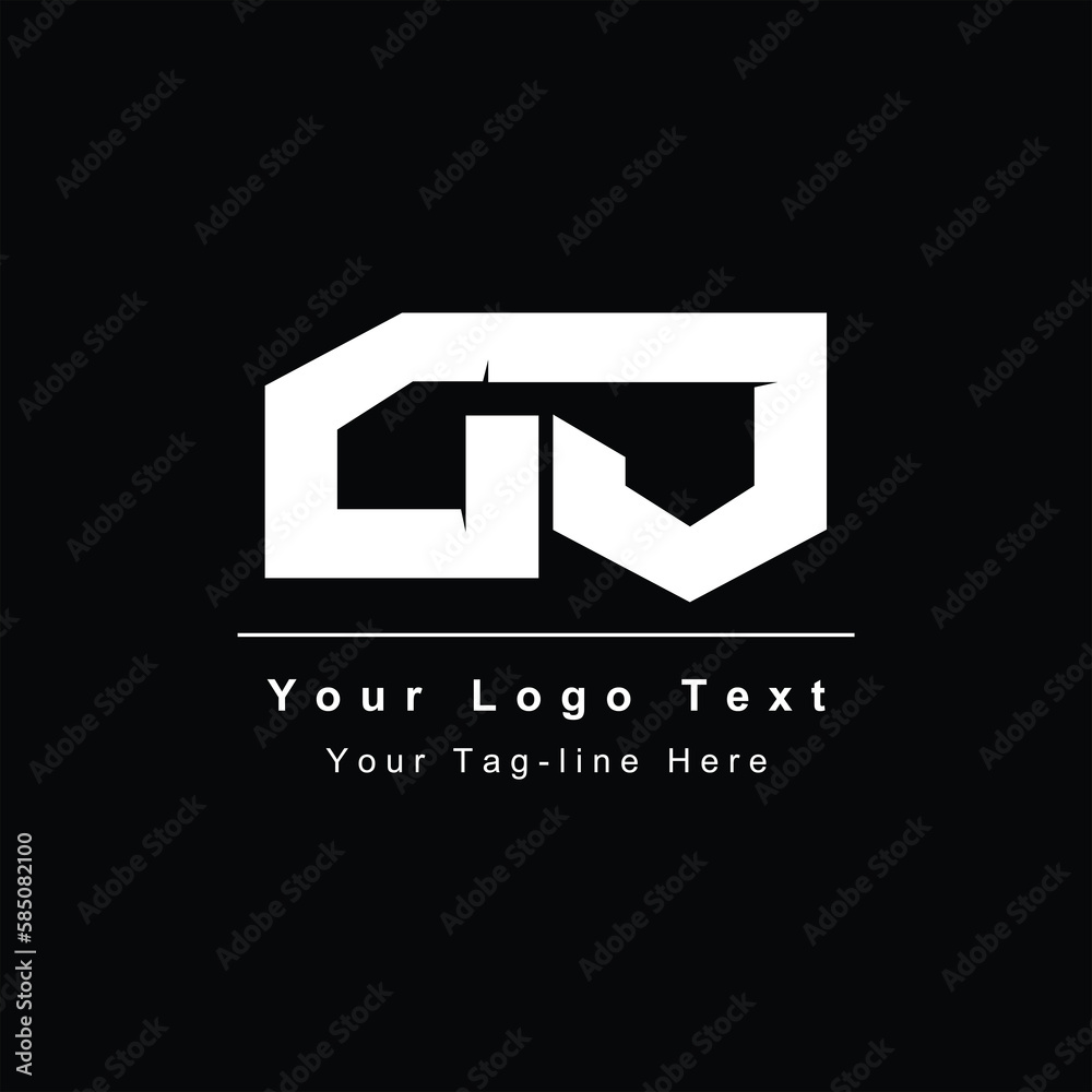 DJ or JD initial logo design elegant icon DJ or JD initial logo design elegant icon