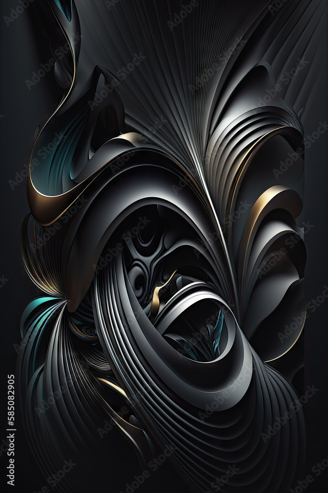 Dark Abstract Background - Absgtract Dark Backdrops Series - Abstract Dark Wallpaper created with Generative AI technology