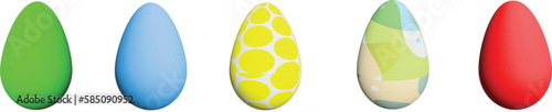 3D easter egg resources for illustration and banners