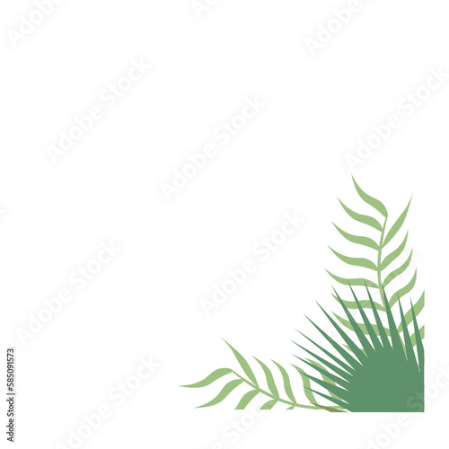 Corner Tropical Leaf