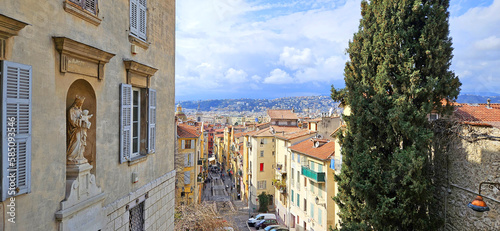 Panoramic view of the city of Nice  France in part of its historical buildings in the central part. C  te d Azur - French Riviera