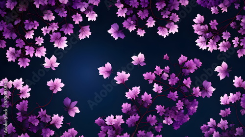 Foliage Leafs Background Botanical Floral with copy space A Minimalistic Flat Design of Leaves and Nature Pattern Designed with Generative AI